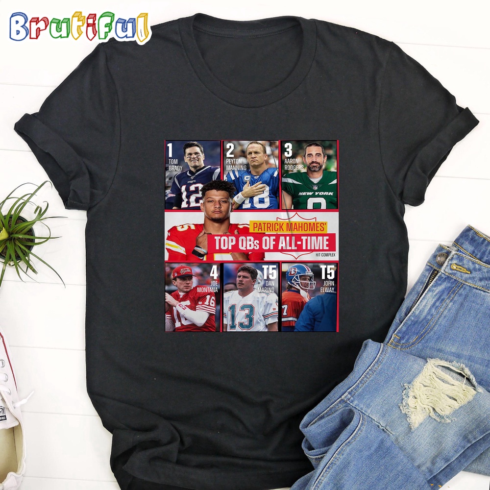 Patrick Mahomes II Is Top QBs Of All Time In NFL T Shirt