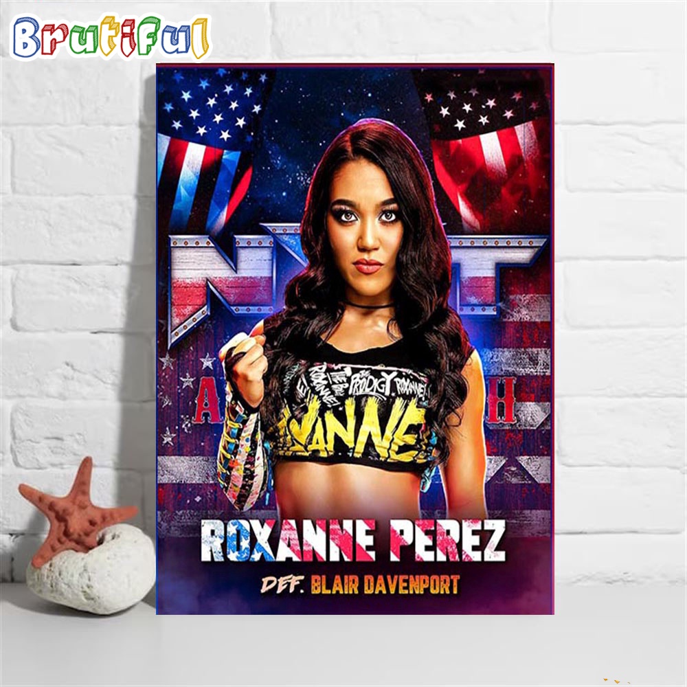 Roxanne Perez Defeats Blair Davenport To Win The Weapons Wild Match In WWE NXT The Great American Bash 2023 Wall Art Poster Canvas