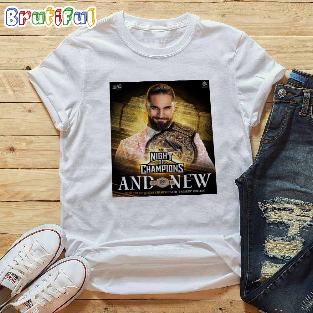 Seth Rollins Is The WWE World Heavyweight Champion At WWE Night Of Champions T Shirt
