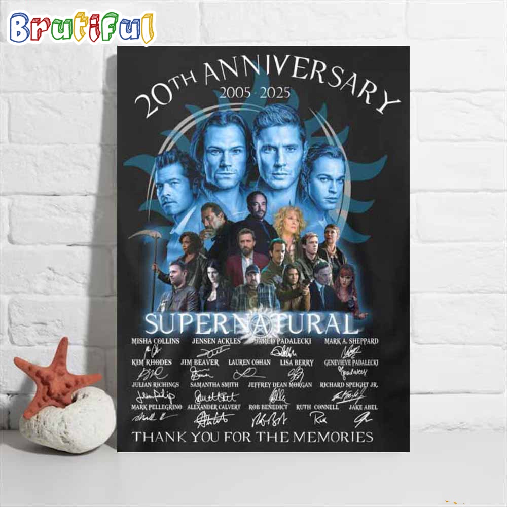 Supernatural 20th Anniversary Wall Art Poster Canvas