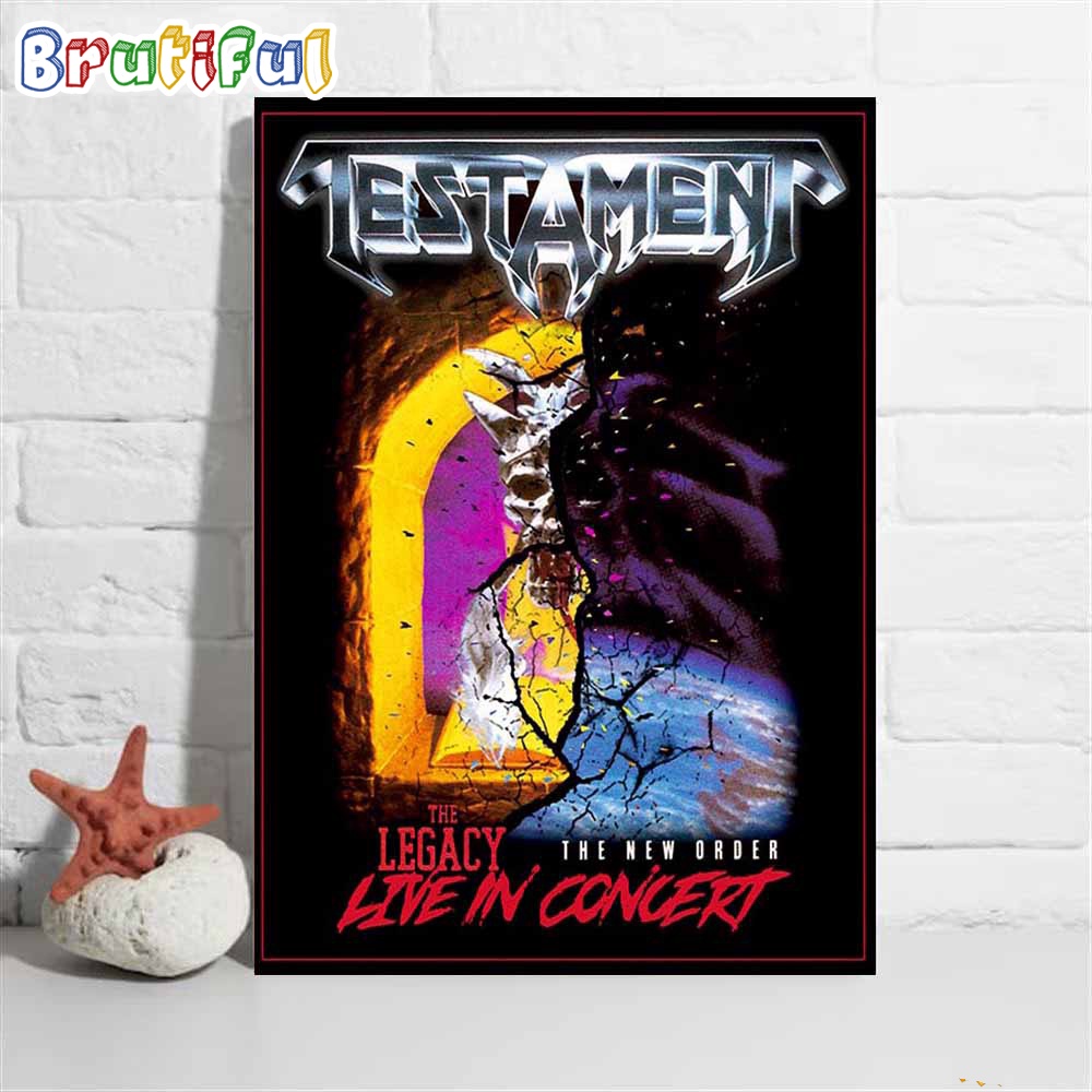 Testament The New Order Limited Merch For The Casino Shows In CT The Legacy Live In Concert Wall Art Poster Canvas