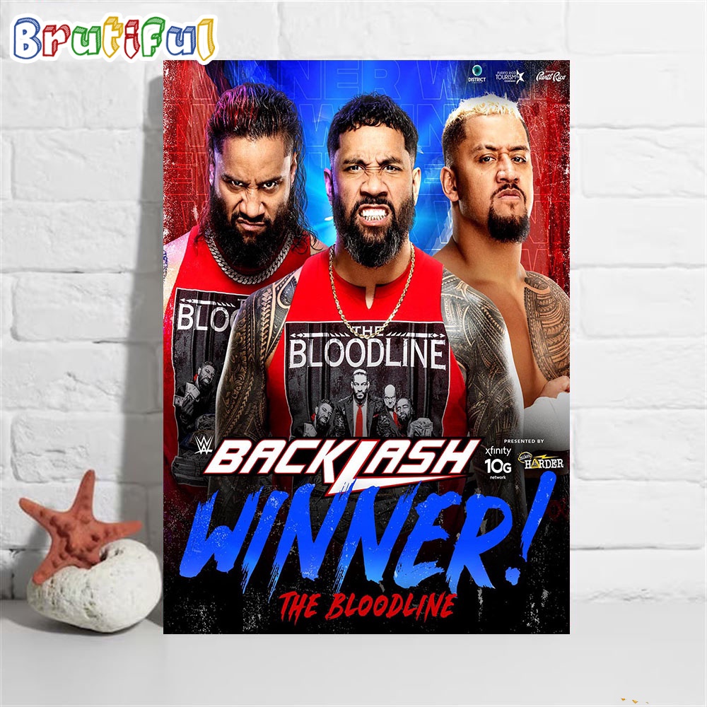 The Bloodline Are The Winner At WWE Backlash Wall Art Poster Canvas