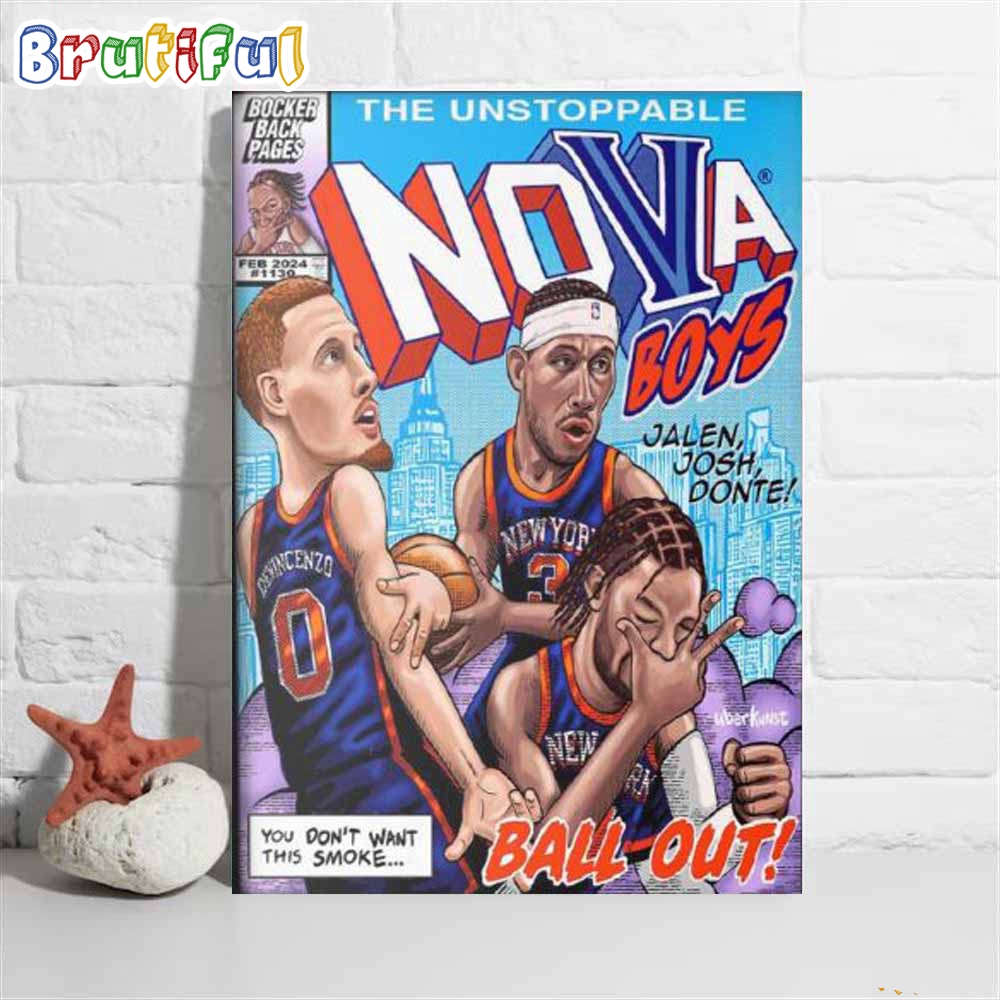 The Unstoppable Nova Boys Josh Hart Jalen Brunson Donte DiVincenzo Poster Canvas