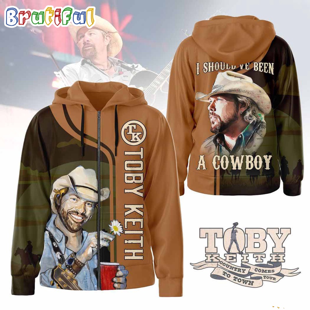 Toby Keith I Shouldve Been A Cowboy All Over Print Hoodie