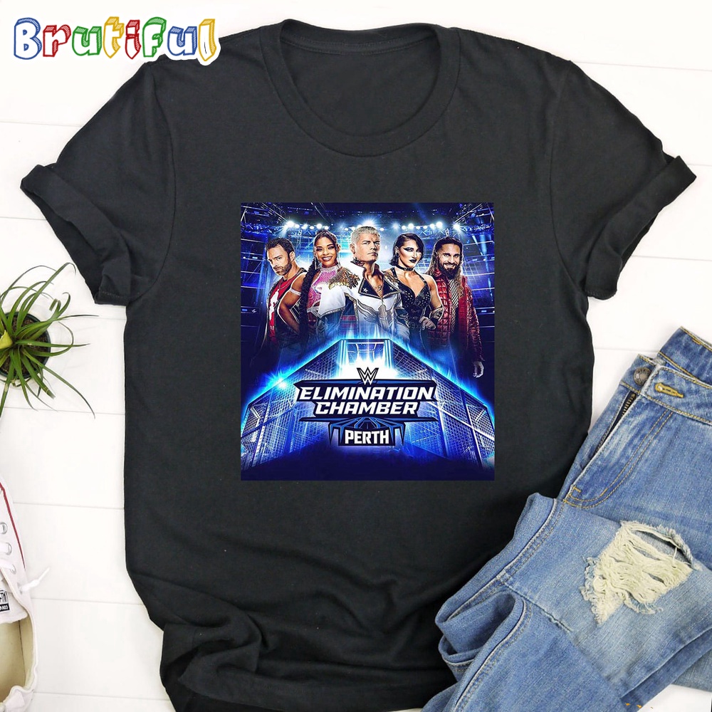 WWE Elimination Chamber Perth Official Poster T Shirt