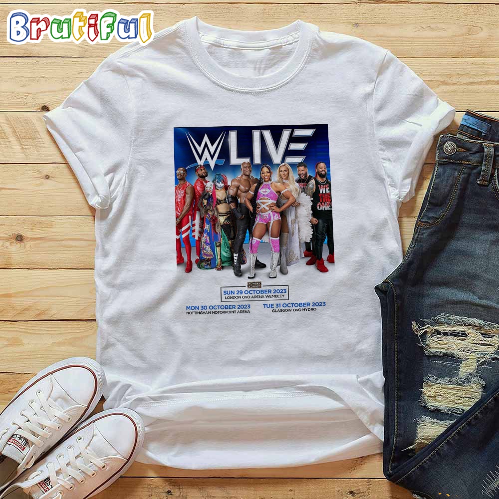 WWE LIVE Returns To The UK This October With Shows In London Nottingham And Glasgow T Shirt