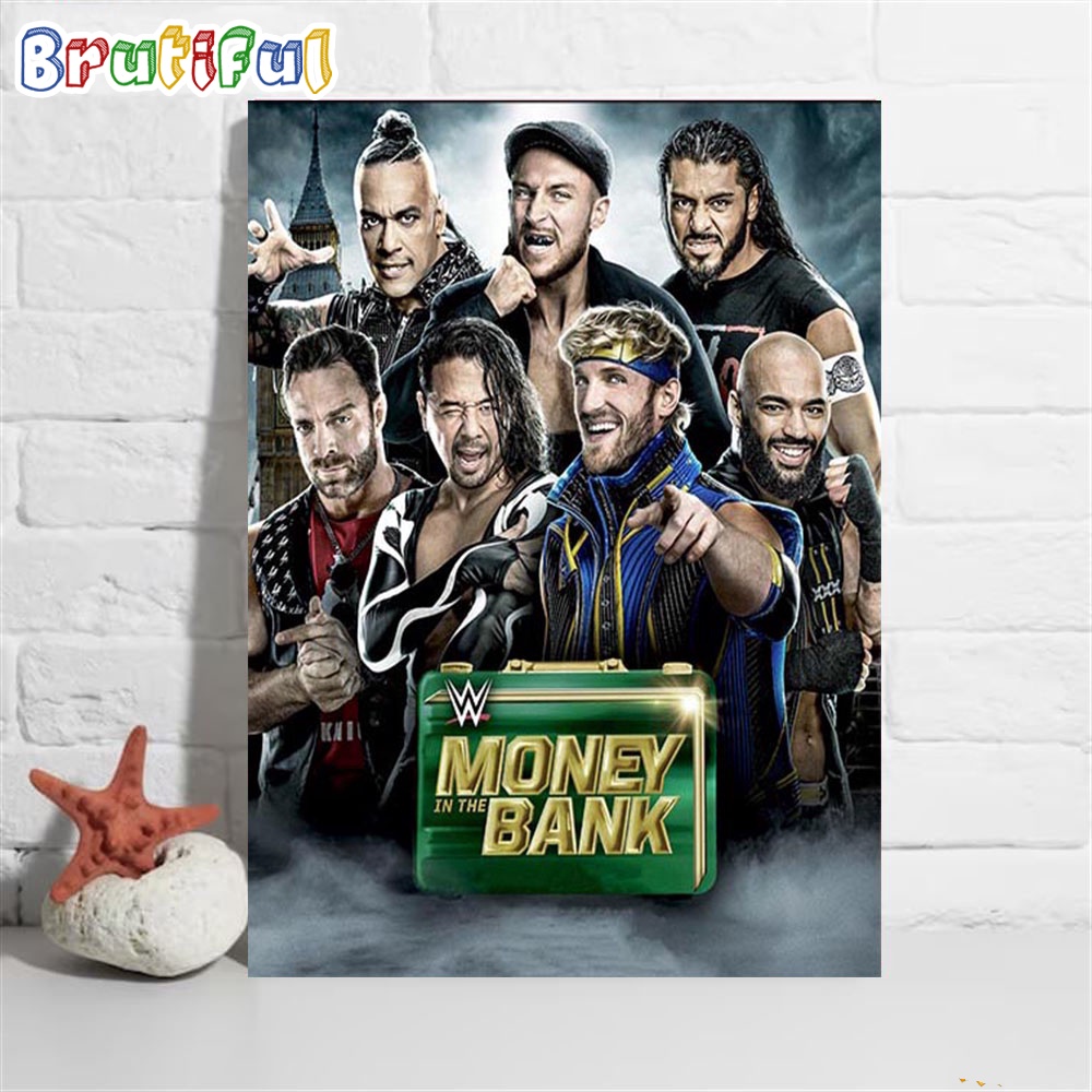 WWE Money In The Bank Ladder Match Wall Art Poster Canvas