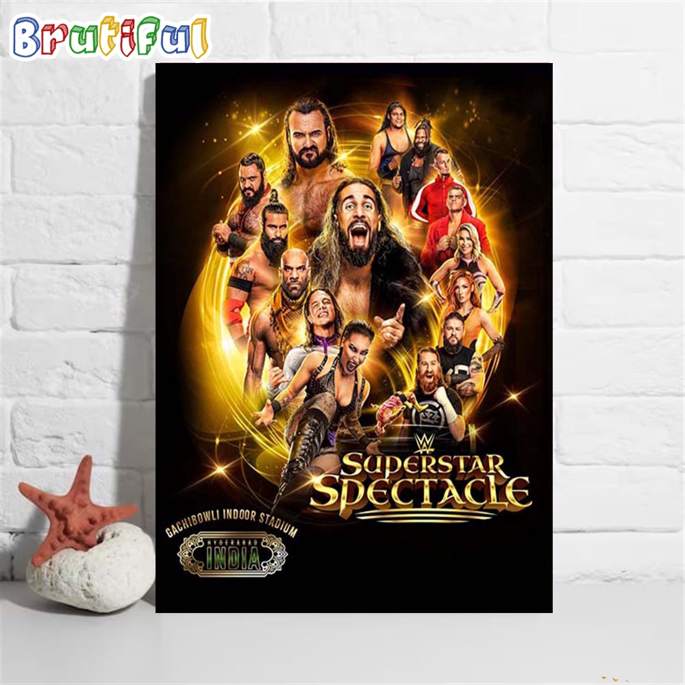 WWE Superstar Spectacle In Hyderabad Returns To India Wall Art Poster Canvas