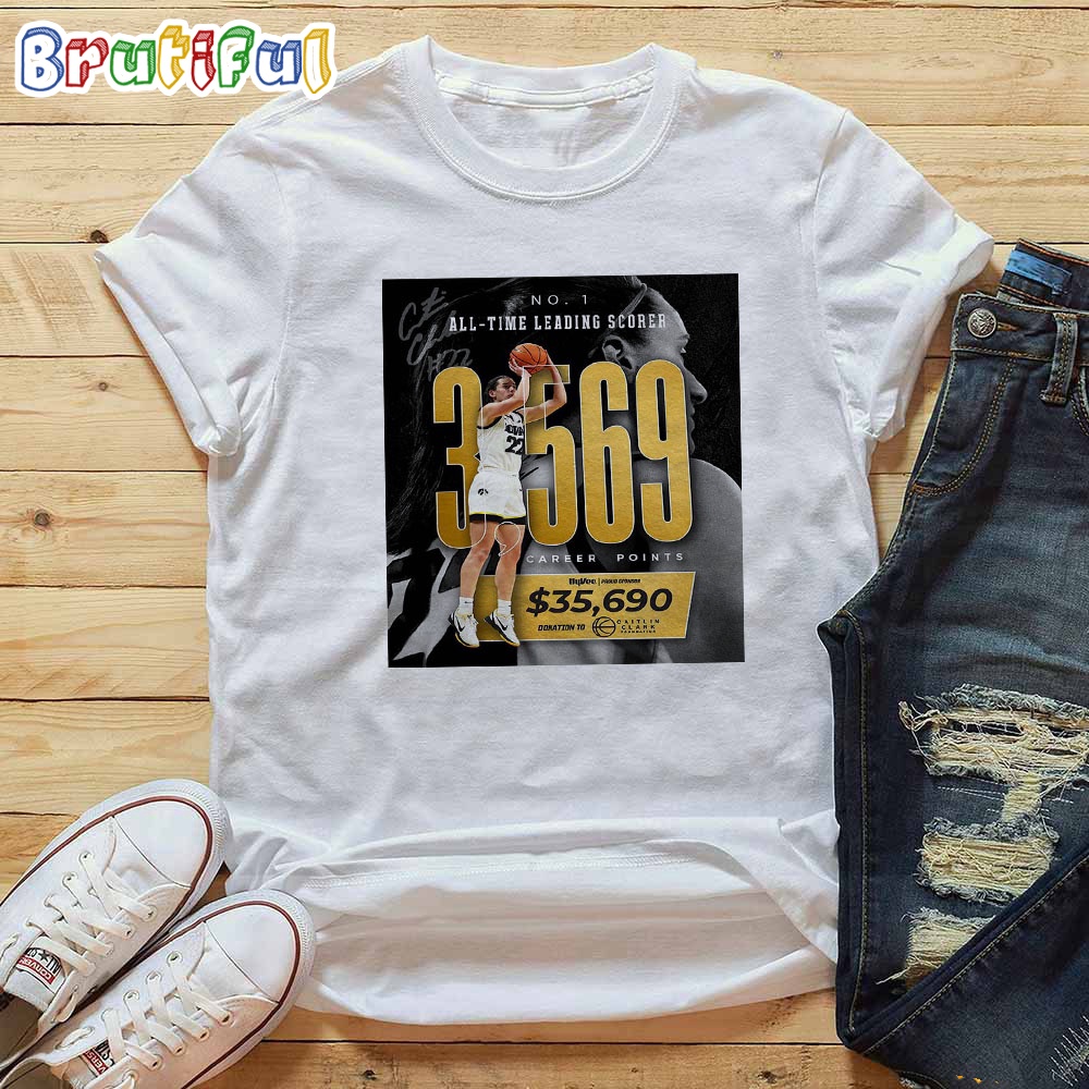 With 3569 Points Caitlin Clark Became The All Time Leading Scorer In NCAA Division I Womens College Basketball T Shirt