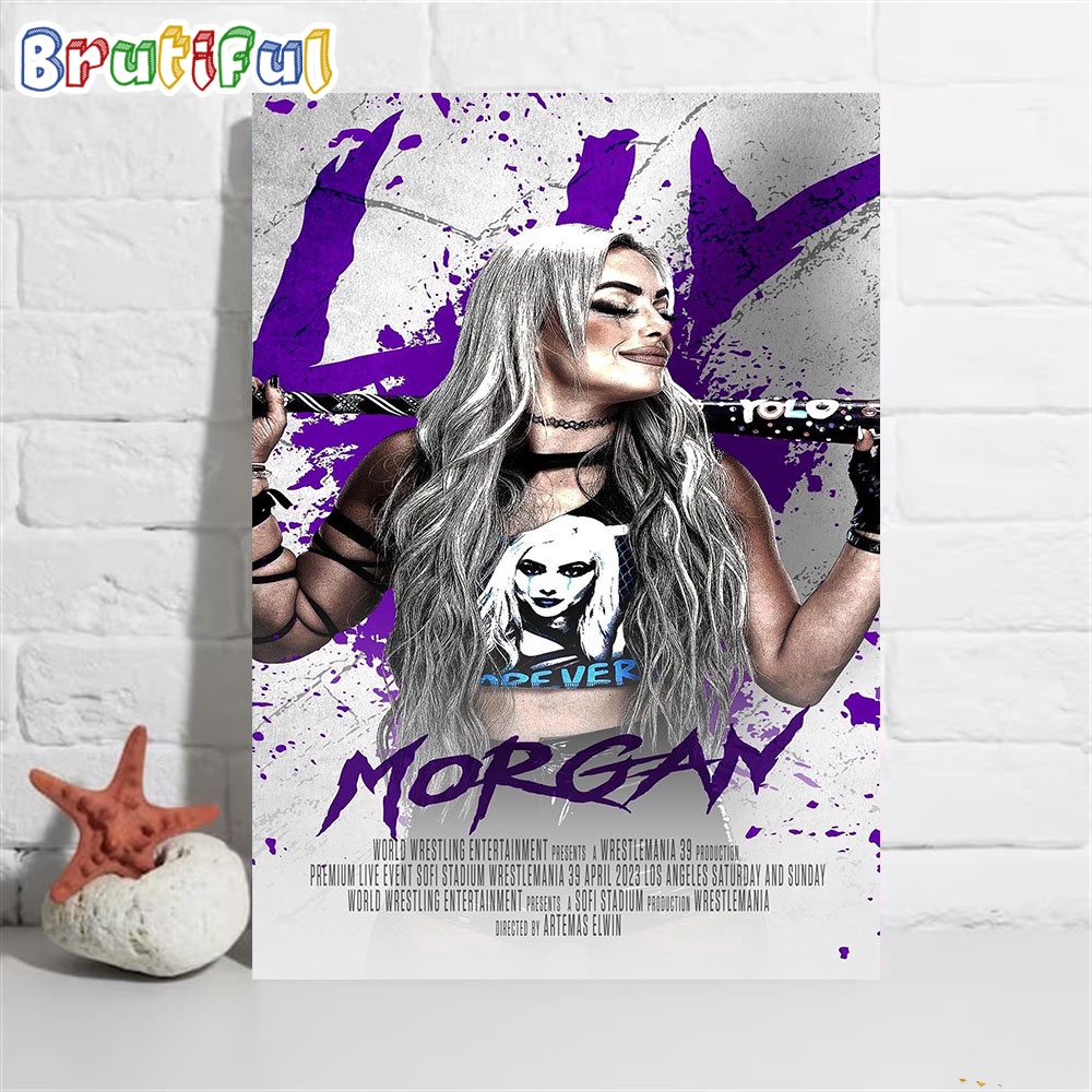 WrestleMania XXXIX Liv Morgan Hollywood Official Poster Wall Art Poster Canvas