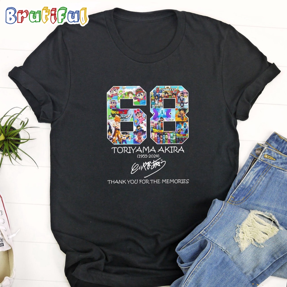 68 Toriyama Akira 1955 2024 Thank You For The Memories T Shirt