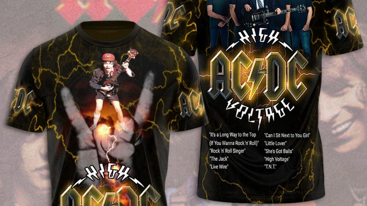 ACDC World Tour Acdc Pwr Up Tour 2024 Shirt High Voltage Graphic