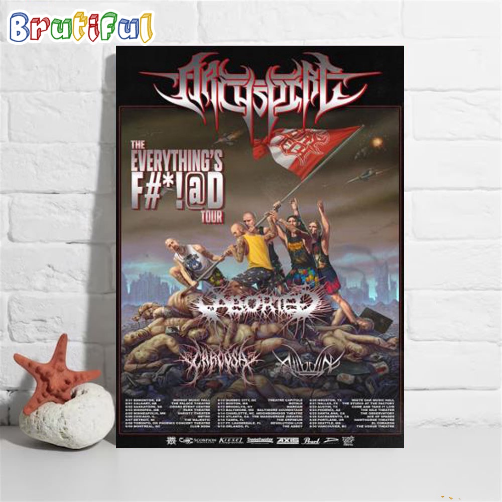 Aborted North American Tour With Archsprie And Carcosa And Alluvial Poster Canvas