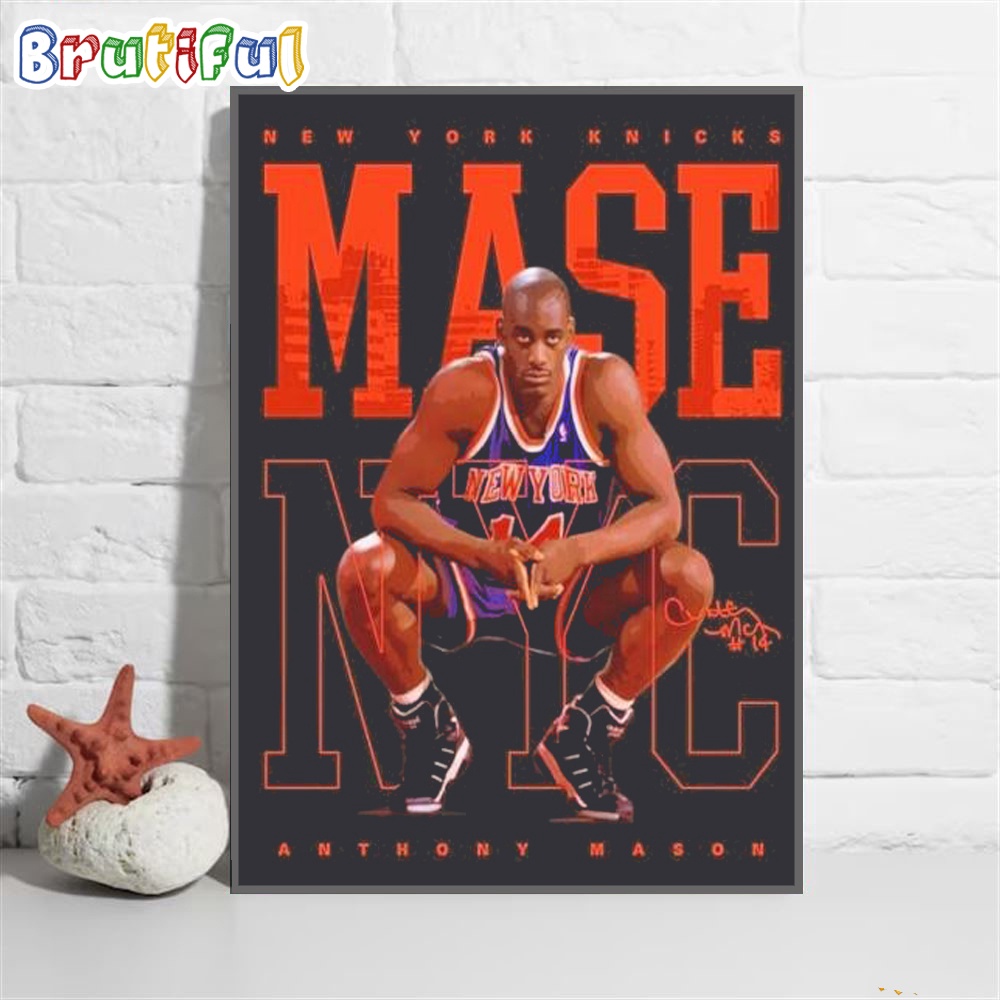 Anthony Mason New York Knicks Wall Art Poster Canvas