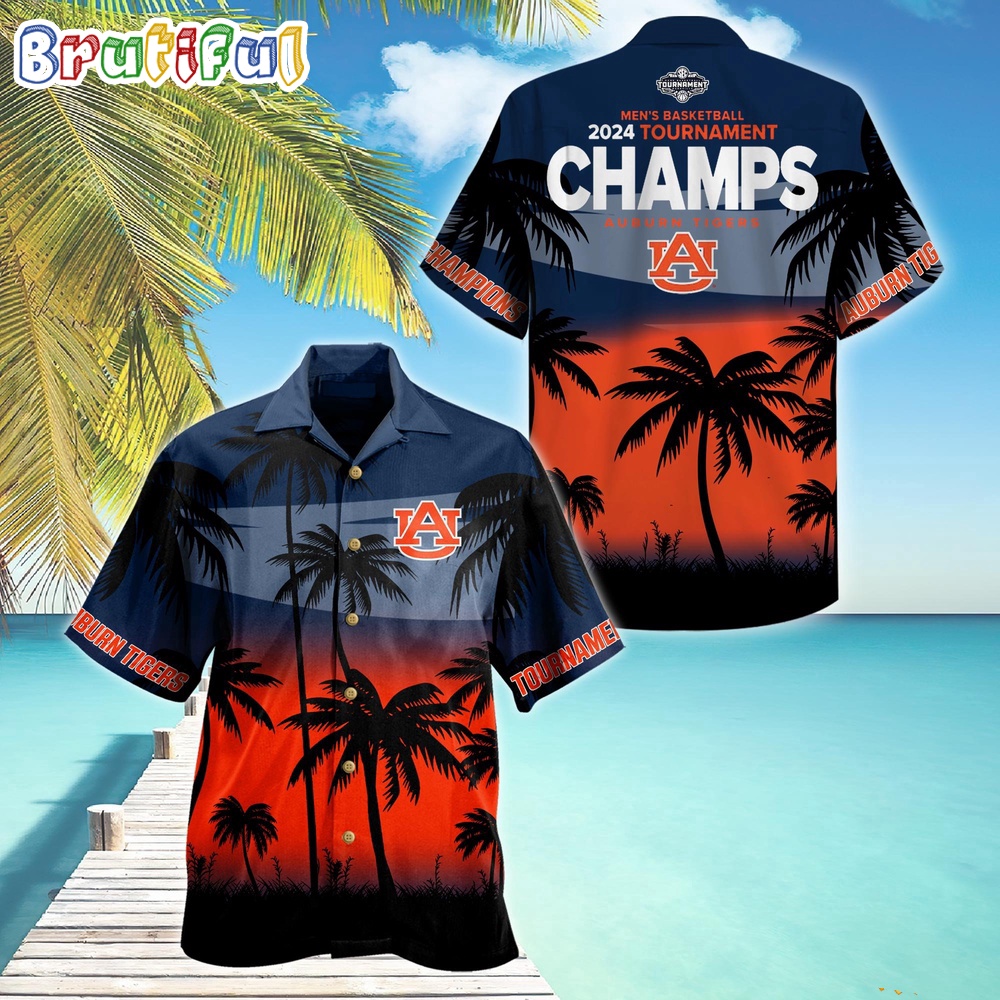 Auburn Tigers 2024 SEC Mens Basketball Conference Tournament Hawaiian Shirt