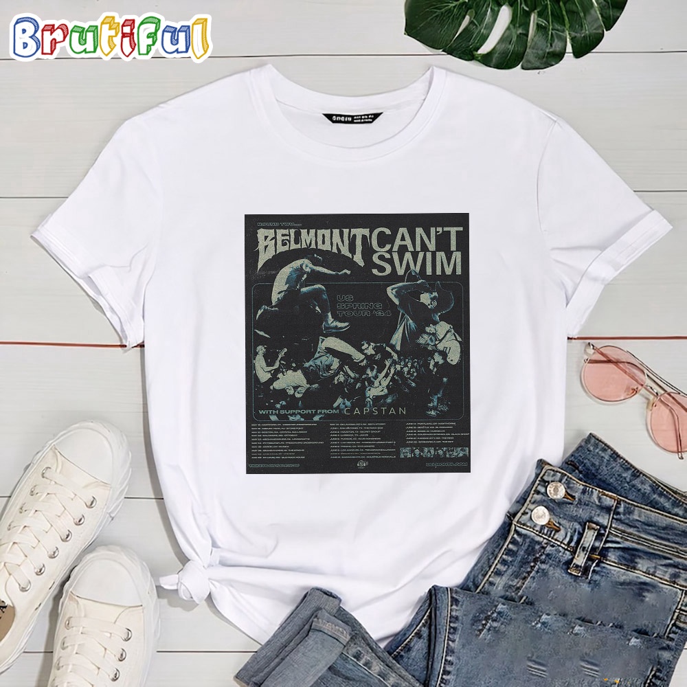 Belmont And Can't Swim Us Spring Tour 2024 T Shirt