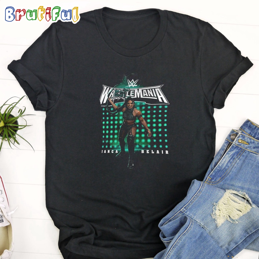 Bianca Belair Black Wrestlemania 40 Graffiti T Shirt