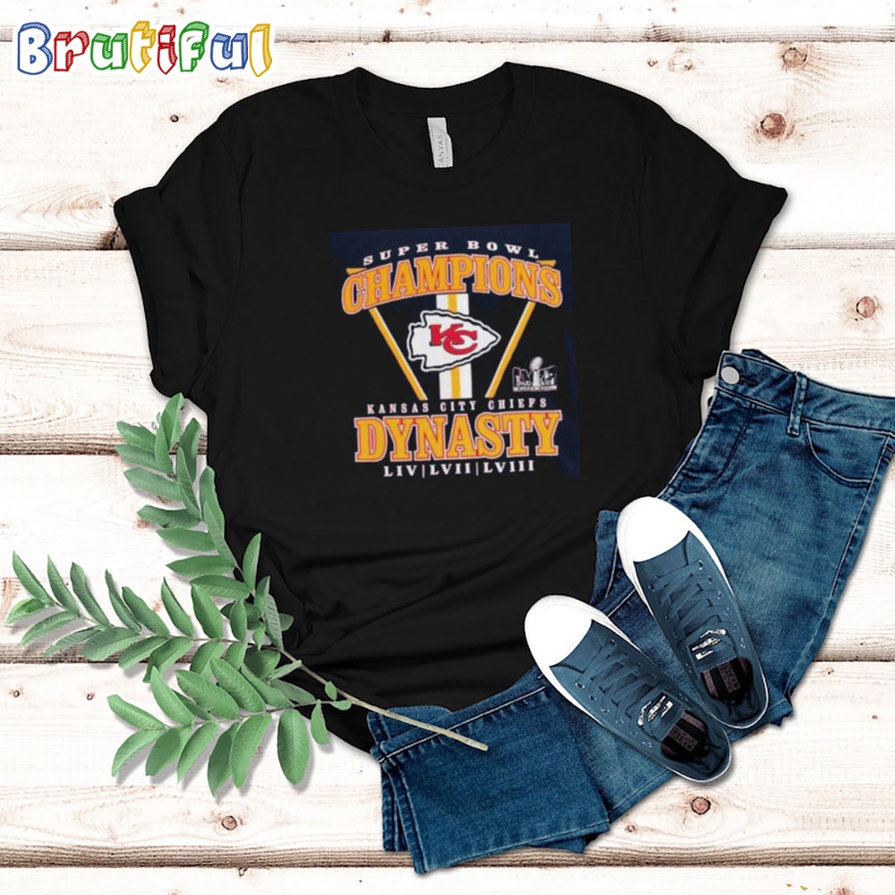 Branded Red Kansas City Chiefs Three Time Super Bowl Champions Dynasty Shirt