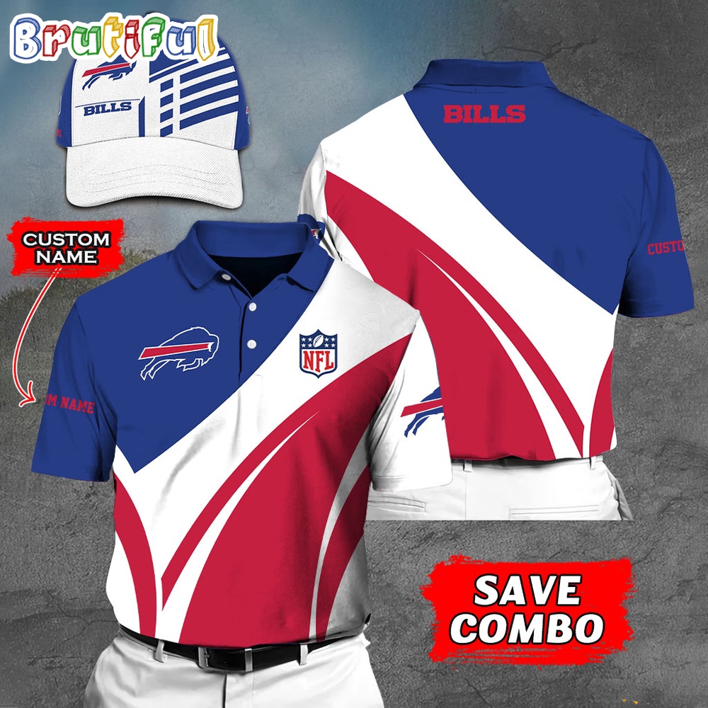 Buffalo Bills Polo Shirt Custom Name Football Polo Shirts