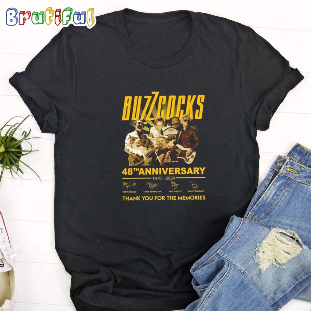 Buzzcocks 48th Anniversary 1976 2024 Thank You For The Memories T Shirt