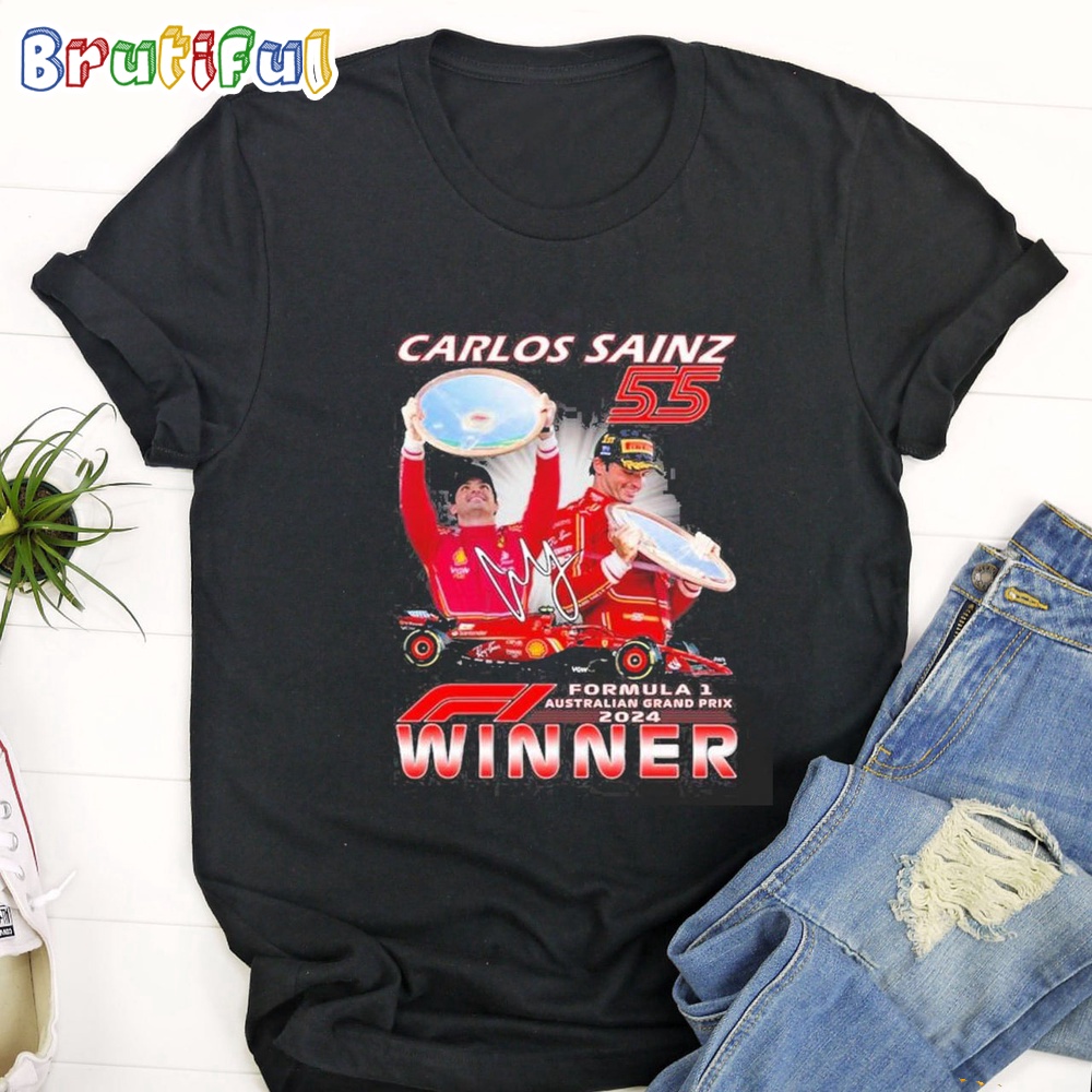 Carlos Sainz 55 Formula 1 Australian Grand Prix 2024 Winner T Shirt