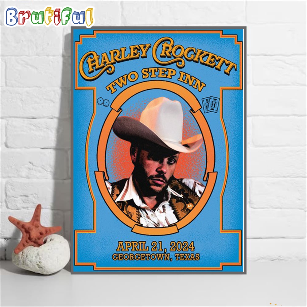 Charley Crockett Georgetown Two Step Inn Festival 21 Apr 2024 Wall Art Poster Canvas