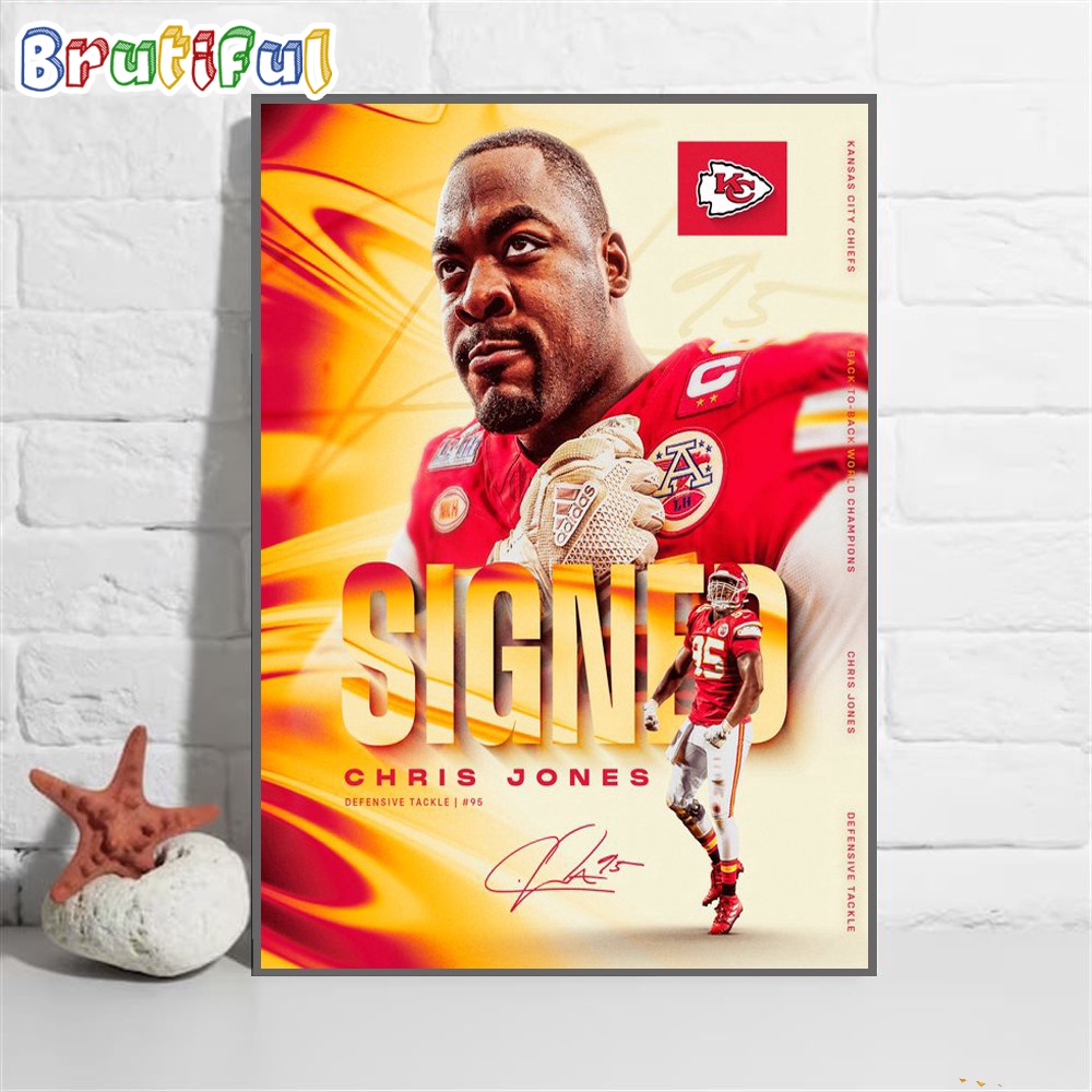 Chris Jones Is Staying Home Kansas City Chiefs Wall Art Poster Canvas