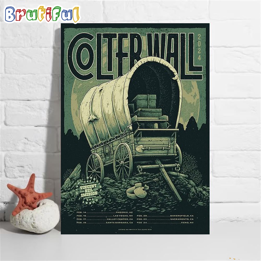 Colter Wall February Tour T Poster Canvas