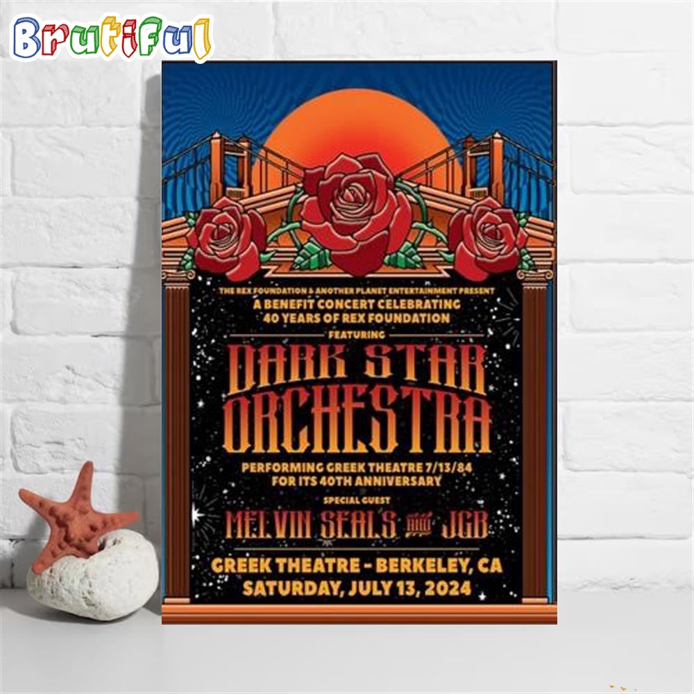 Dark Star Orchestra July 13 2024 Greek Theatre Berkeley Poster Canvas