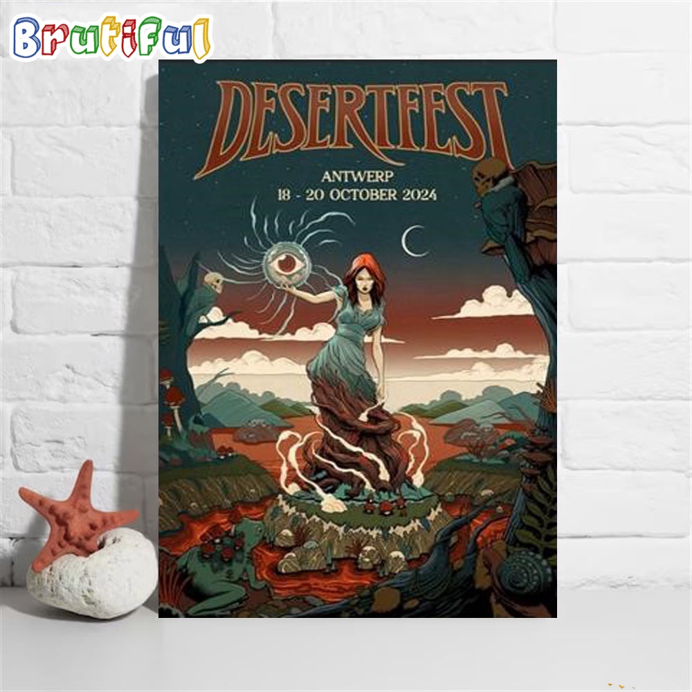 Desertfest Antwerp Belgium Tour 2024 Poster Canvas