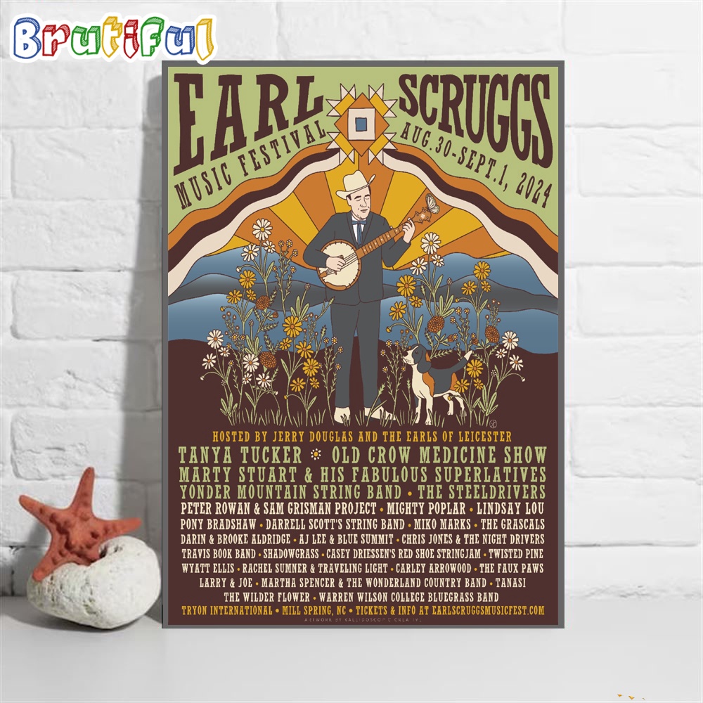 Earl Scruggs Music Festival 2024 Mill Spring Wall Art Poster Canvas