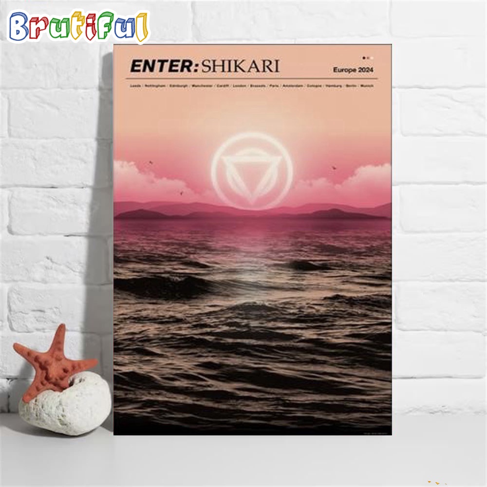 Enter Shikari A Kiss For The Whole World Eu Tour 2024 Poster Canvas