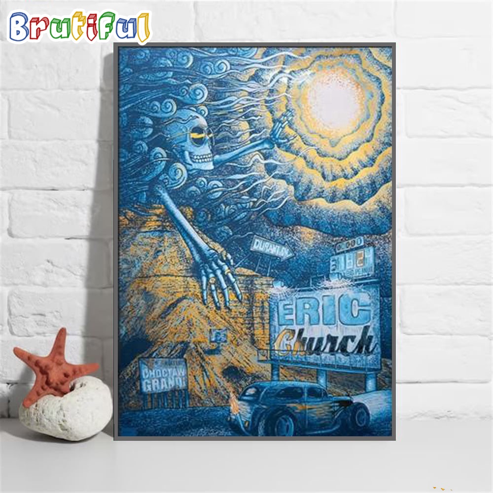 Eric Church Choctaw Grand Theater Durant Ok Event March 16 2024 Wall Art Poster Canvas