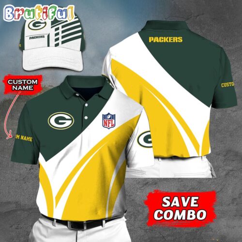 Green Bay Packers Polo Shirt Custom Name Football Polo Shirts