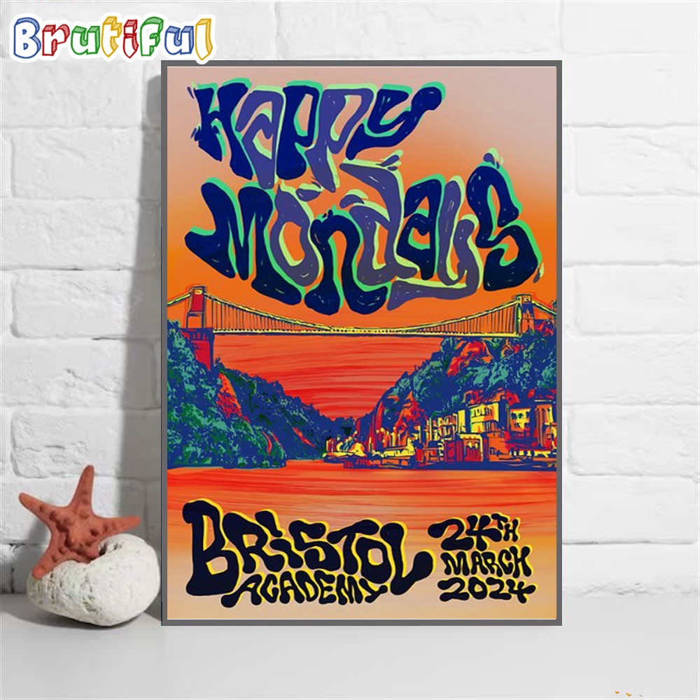 Happy Mondays Show On March 23 2024 At Utilita Arena In Cardiff Poster Canvas