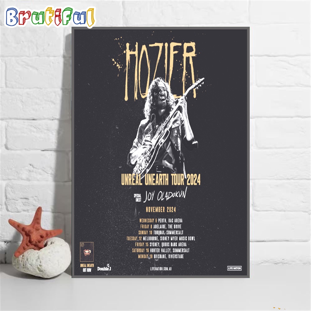 Hozier Unreal Unearth Tour 2024 Special Guest Allison Russell Wall Art Poster Canvas