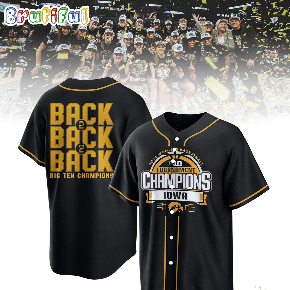 Iowa Hawkeyes 2024 Big Ten Womens Basketball Conference Tournament Champions Jersey