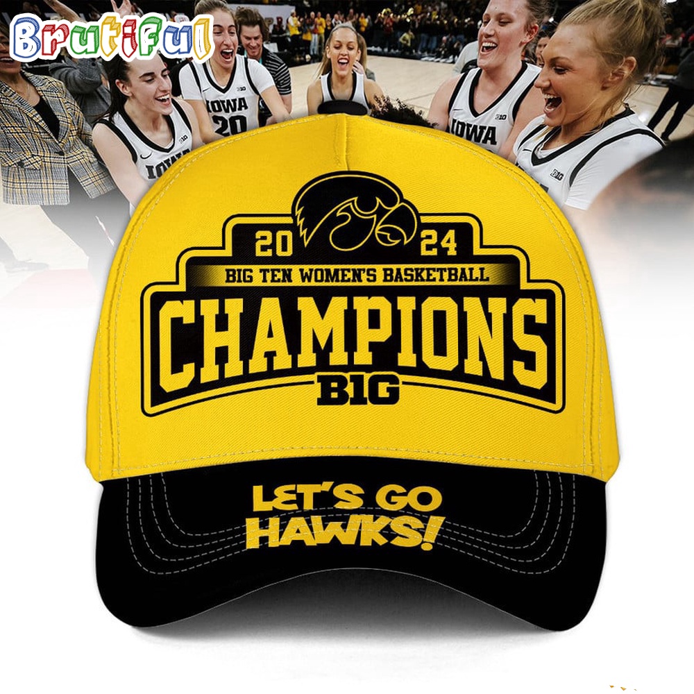 Iowa Hawkeyes Baseball Cap Lets Go Hawks Cap