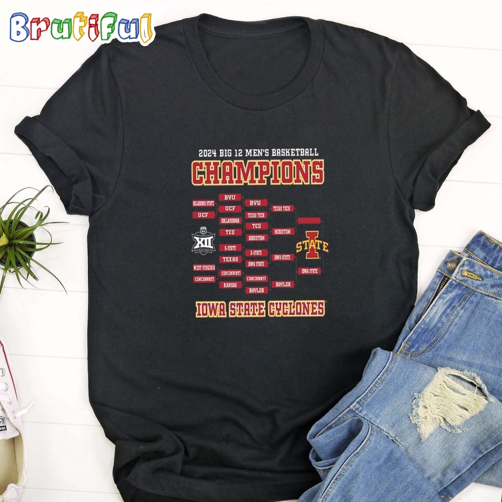 Iowa State Cyclones 2024 Big 12 Men's Basketball Champions T Shirt