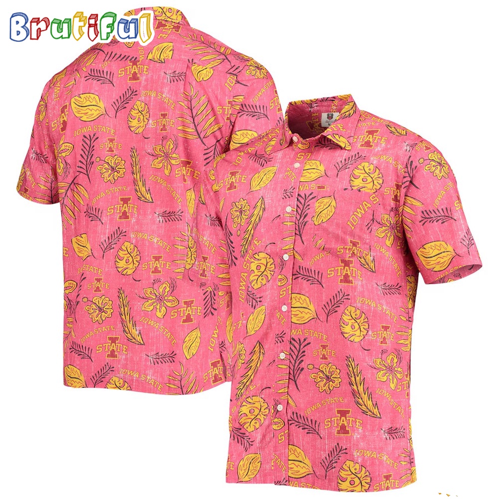 Iowa State Cyclones Vintage Floral Hawaiian Shirt