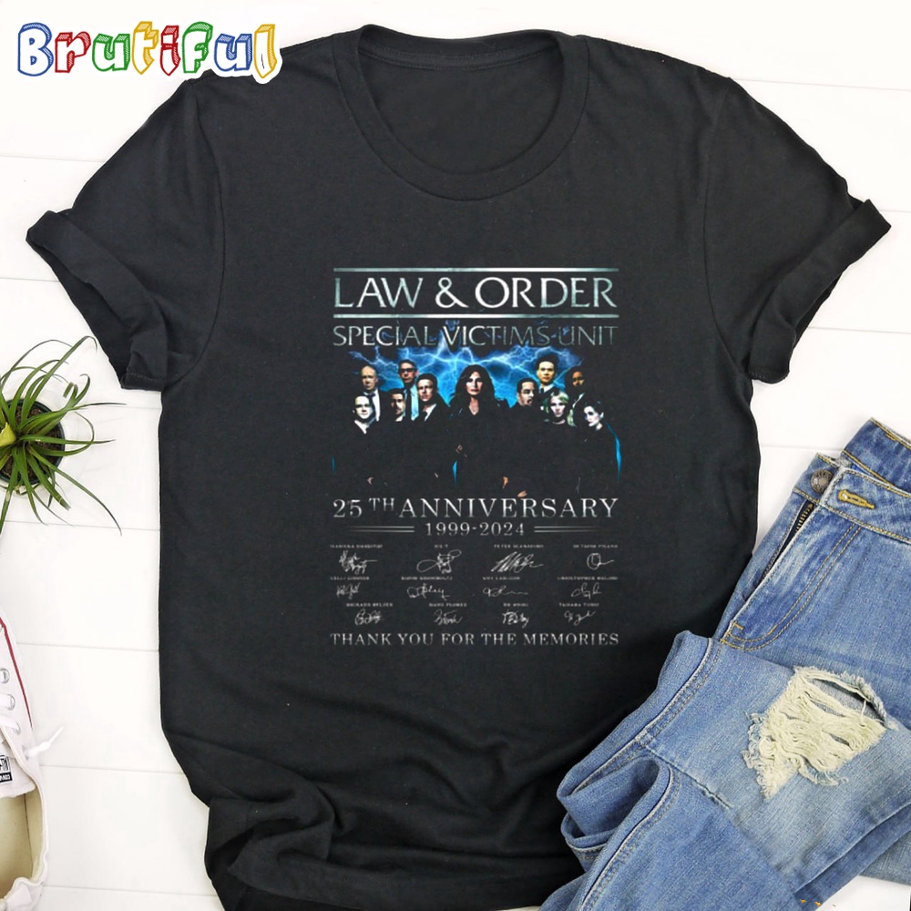 Law Order Spec Victims Unit 25th Anniversary Thank You For The Memories T Shirt