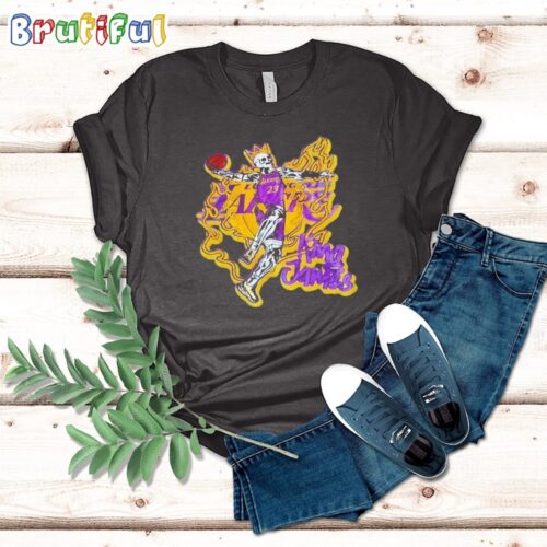 Los Angeles Lakers King Lebron James Skeleton Basketball 2024 Shirt