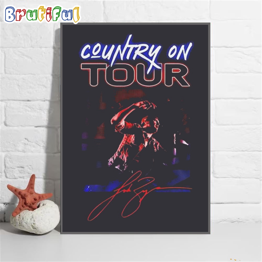 Luke Bryan Country On Tour 2024 Fan Signature Wall Art Poster Canvas