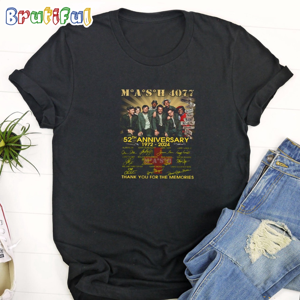 MASH 4077 52th Anniversary 1972 2024 Thank You For The Memories T Shirt