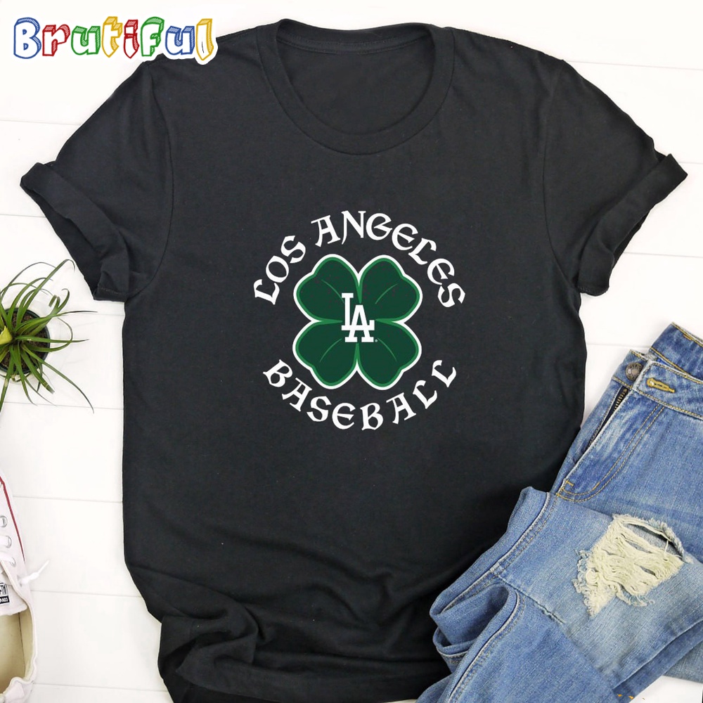 MLB Los Angeles Dodgers Kelly Green Team St Patrick's Day T Shirt