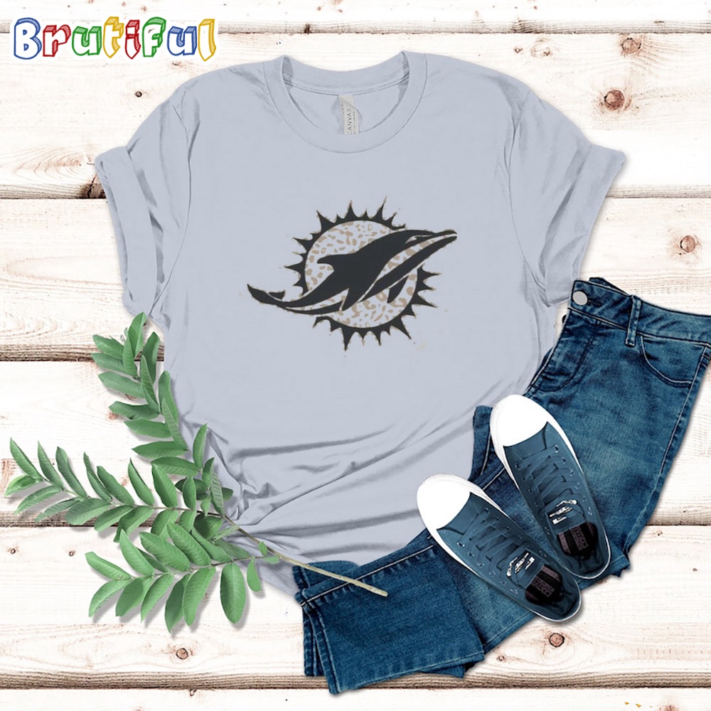 Miami Dolphins Womens 47 Cream Panthera Frankie T Shirt