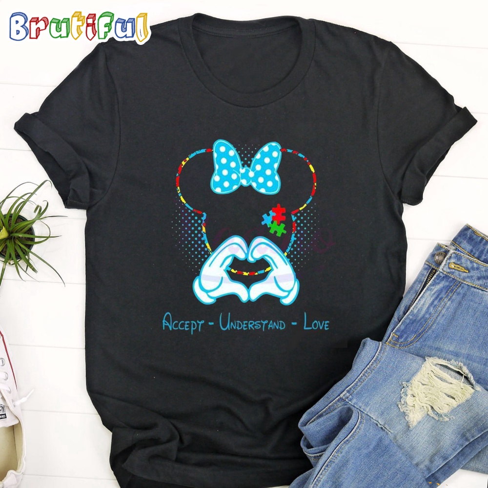 Mickey Minnie Autism Awareness Accept Understand Love T Shirt