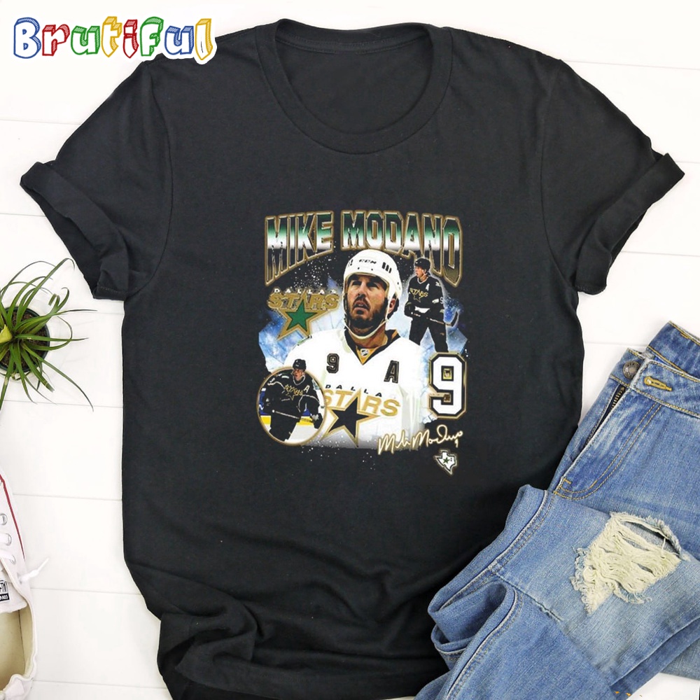 Modano Dallas Stars Mitchell Ness Name And Number Legendary Collage T Shirt