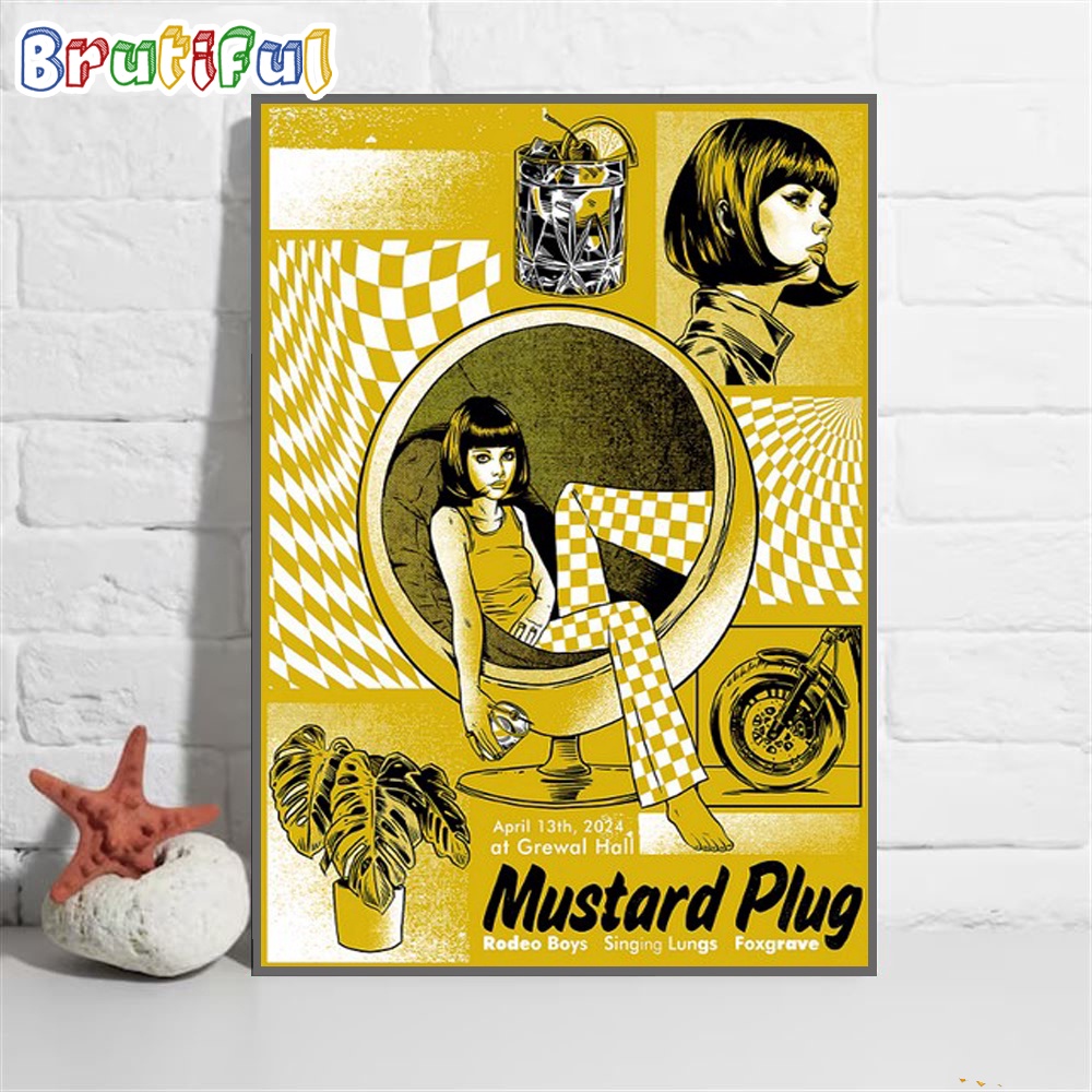 Mustard Plug April 2024 Grewal Hall Lansing Mi Wall Art Poster Canvas