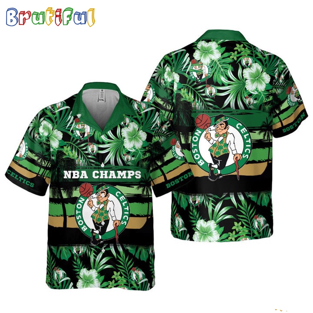 NBA Champs Boston Celtics Hawaiian Shirt Special Floral Summer Hawaiian Shirt